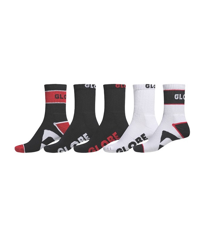 CALCETINES - GLOBE DESTROYER 5 PACK RED