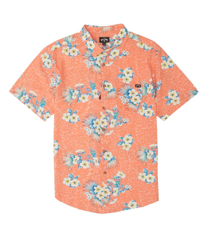 CAMISA - BILLABING SUNDAY FLORAL SS CORAL