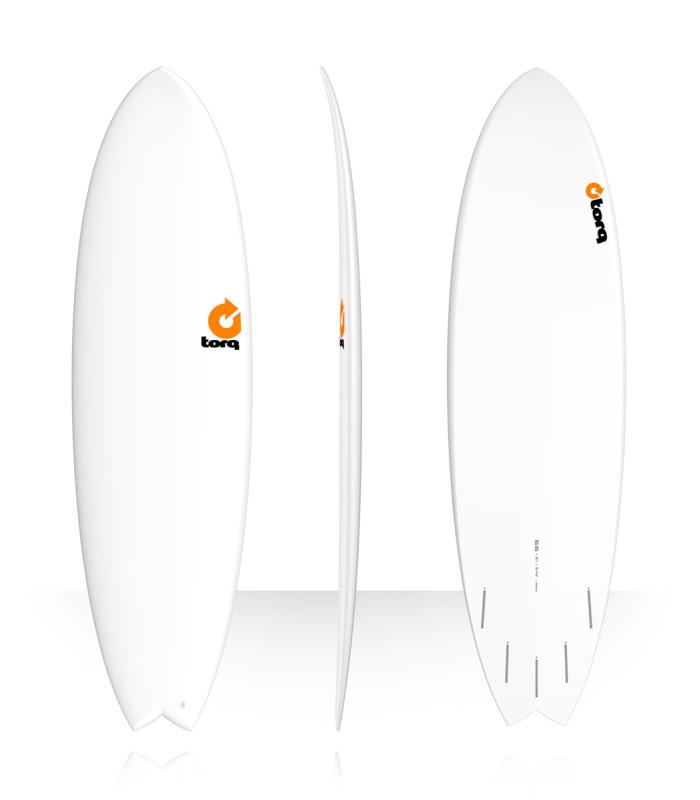 TABLA DE SURF - TORQ 6.6 FISH PIPLINE WHITE