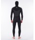 Traje de surf neopreno - Rip Curl Dwan Patrol Hood 5/4 black