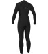 Traje de surf - O´neill Wms Hyperfreak 5/4+ chest zip blk/blk