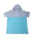 Poncho - Watsay bicolor kids cyan/grey