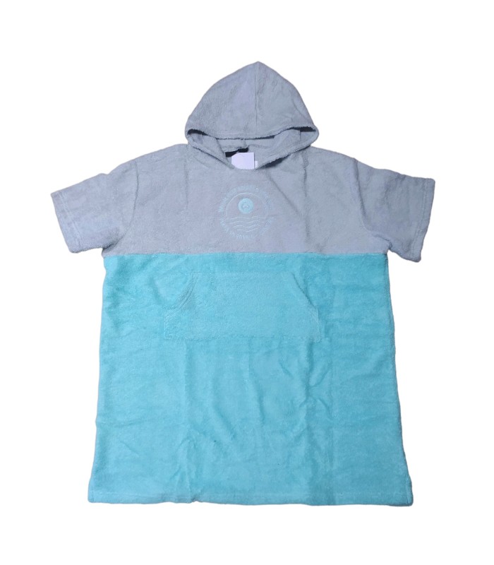 Poncho - Watsay bicolor kids cyan/grey