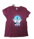 CAMISETA WATSAY CHICA BALLENA GARNET