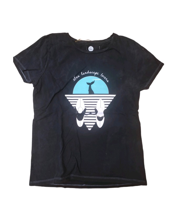 CAMISETA WATSAY CHICA BALLENA BLACK