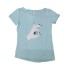 CAMISETA WATSAY CHICA MANO CUELLO BARCO CYAN