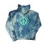 Sudadera capucha Watsay Paz tie dye azul