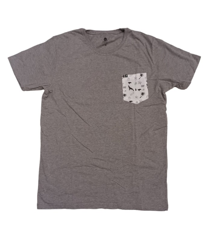 Camiseta - Watsay man pocket grey