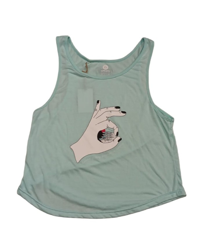 CAMISETA WATSAY TIRANTES CHICA MANO CYAN