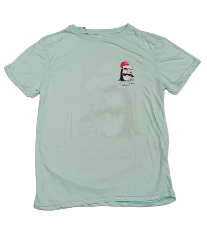 Camiseta - Watsay boy ola cyan