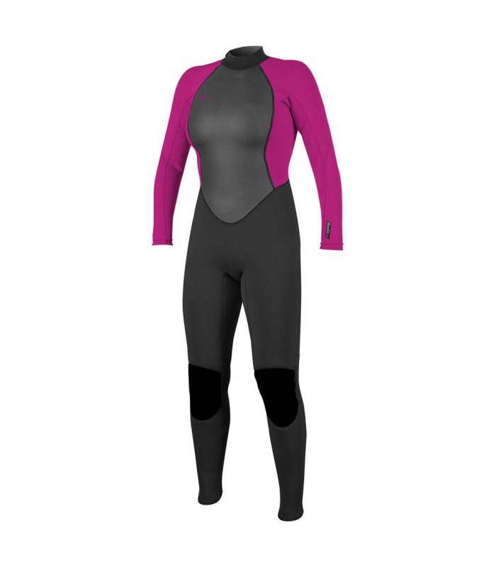 Traje de surf - Oneill Wms Reactor-2 3/2mm Back Zip blak/berry