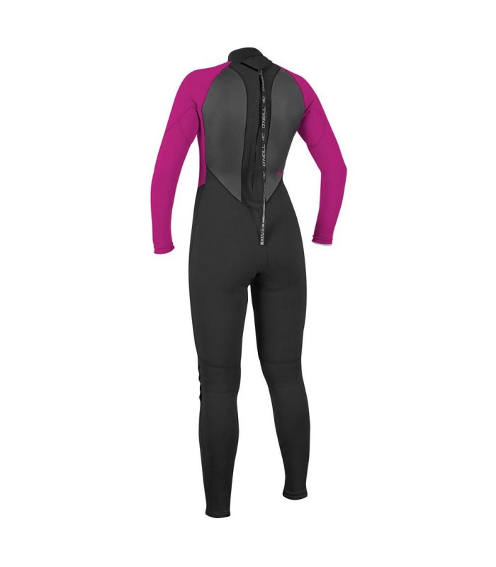 Traje de surf - Oneill Wms Reactor-2 3/2mm Back Zip blak/berry