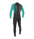 Traje de surf - Oneill Youth Reactor-2 3/2 Back Zip Full blk/turq