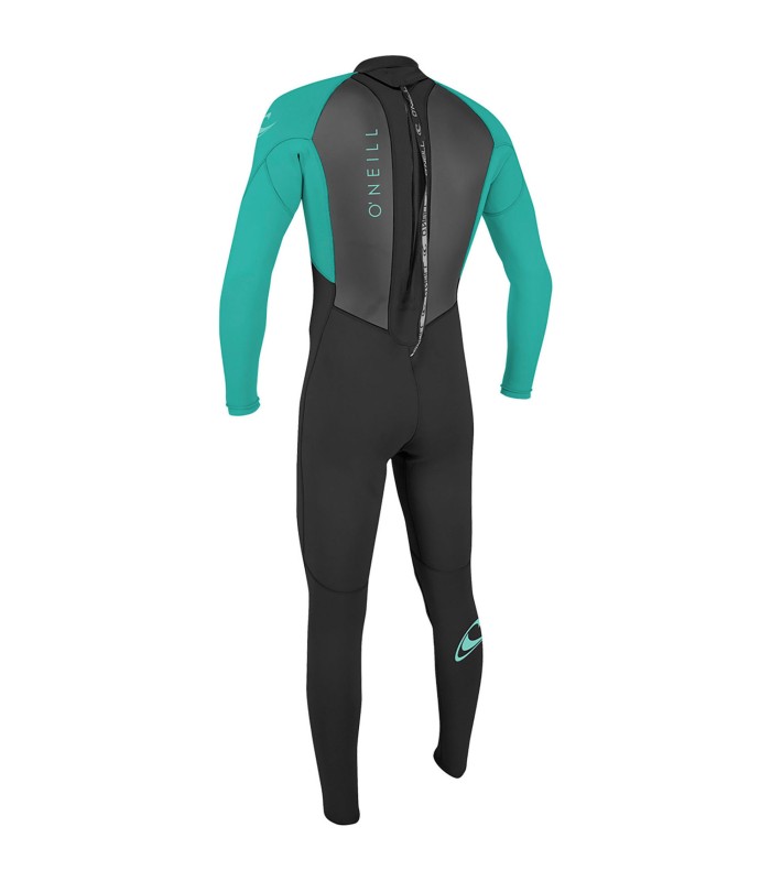 Traje de surf - Oneill Youth Reactor-2 3/2 Back Zip Full blk/turq