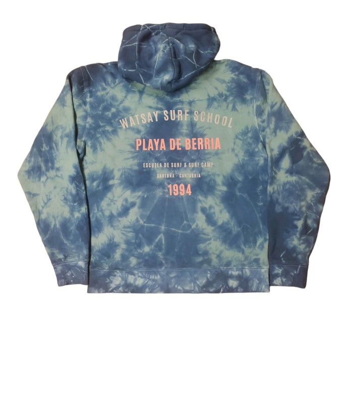 Sudadera capucha Watsay tie dye azul