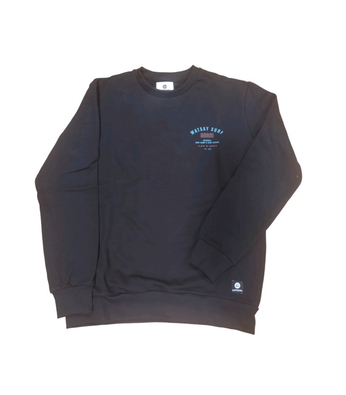 Sudadera - Watsay cuello redondo olas black