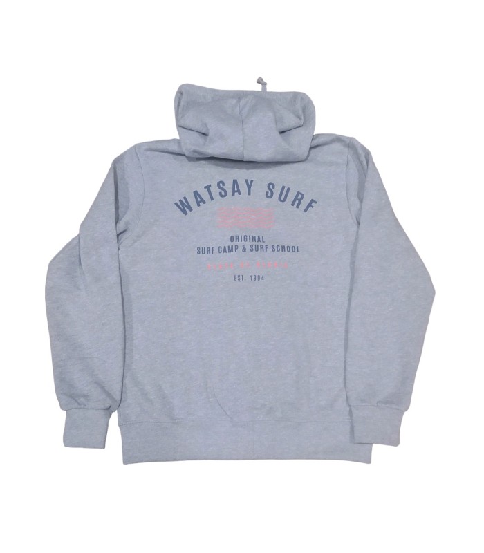 Sudadera Watsay cremallera olas grey