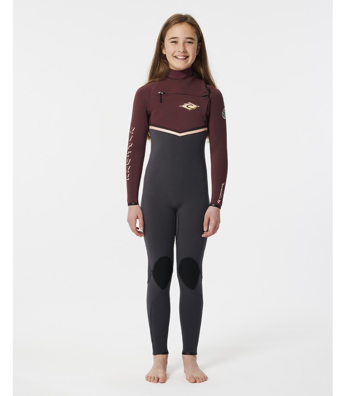 Traje de surf - Rip Curl Flashbomb kid 43 chest zip marron