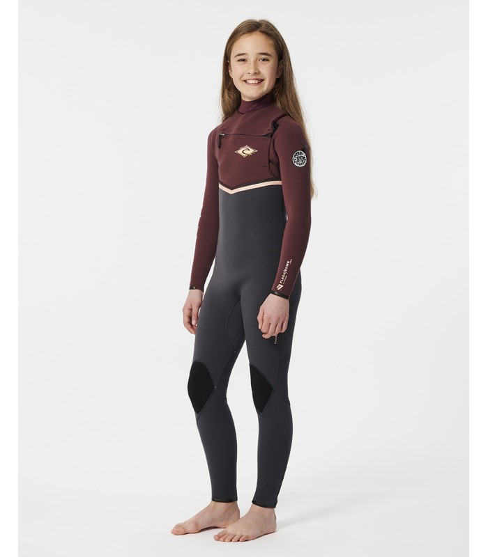 Traje de surf - Rip Curl Flashbomb kid 43 chest zip marron