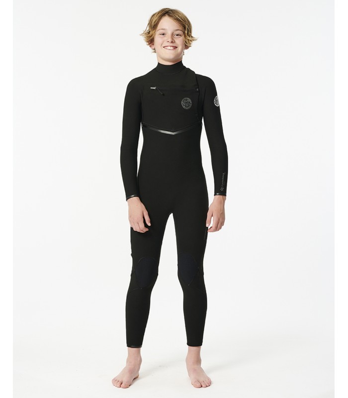 Traje de surf - Rip Curl Flash bomb kid 53 chest zip black