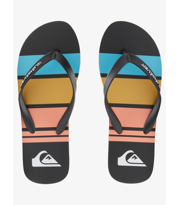 Sandalia Quiksilver Molokai Stripe black orange blue