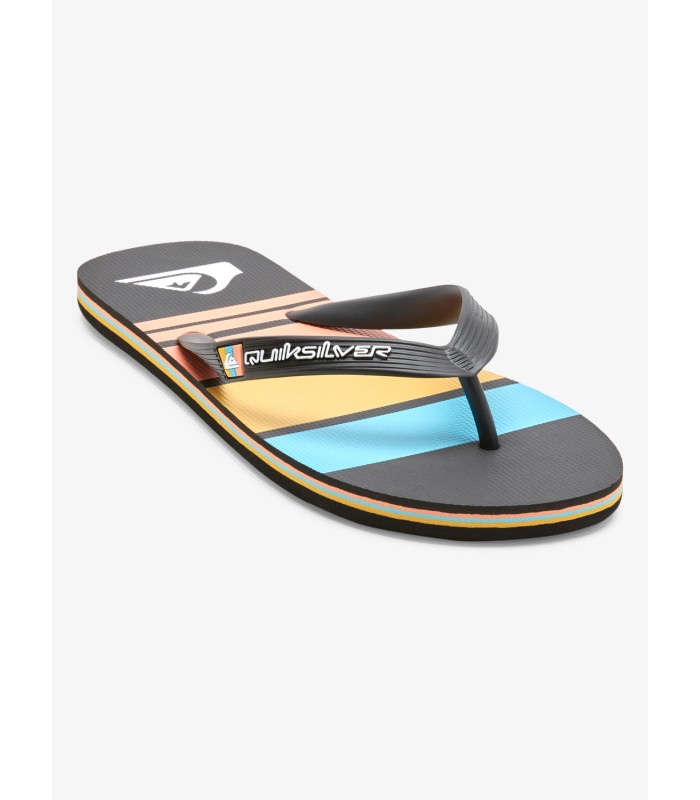 Sandalia Quiksilver Molokai Stripe black orange blue