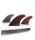 Quillas FCS II Sharpeye PC M Tri Retail Fins red