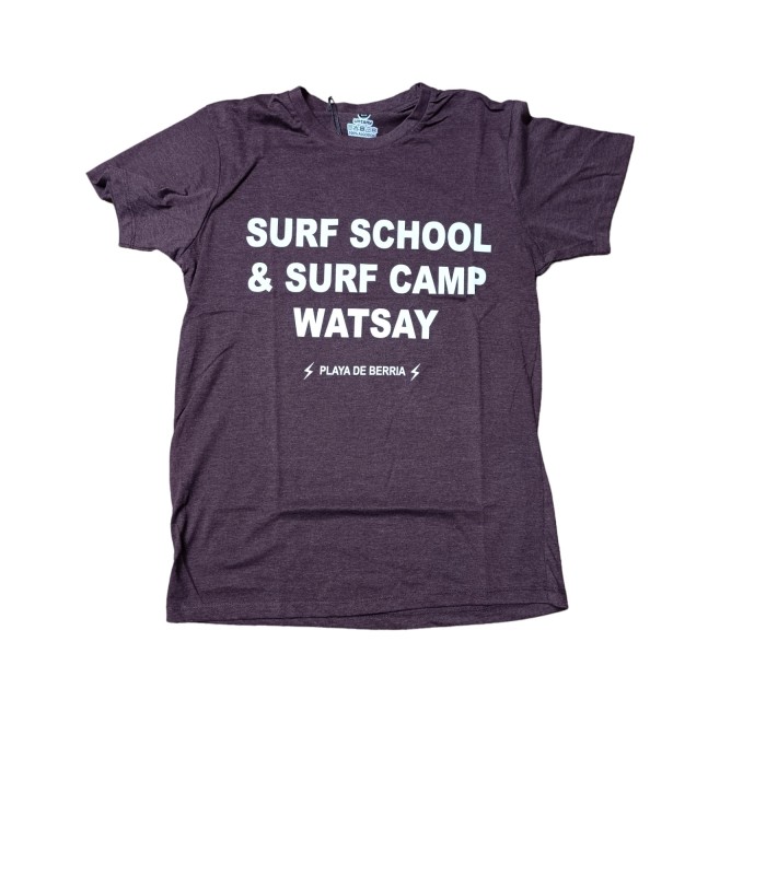 Camiseta Watsay Surf shool granate