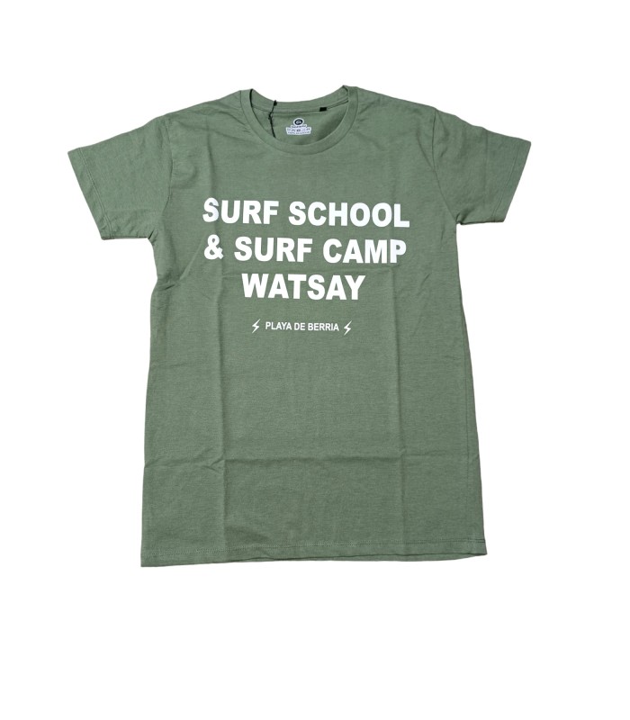 Camiseta Watsay Surf shool verde medio