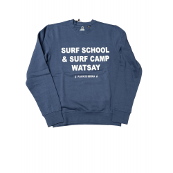 Sudadera cuello redondo Watsay Surf school azul