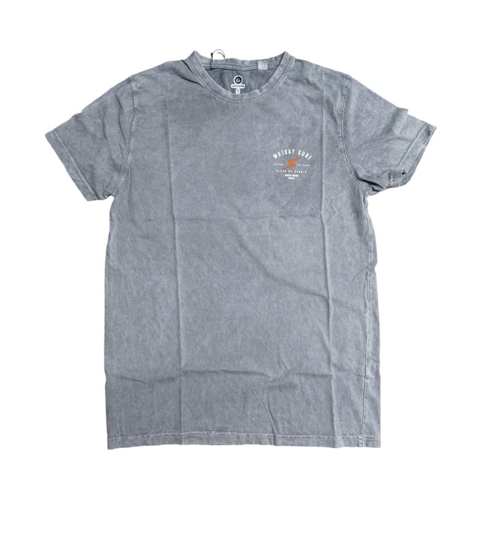 Camiseta Watsay  lavado piedra rayo gris oscuro