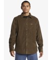 Camisa Quiiksilver pana Smoke Trail brown