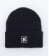 Gorro Hurley Square icon cuff 2.0 black