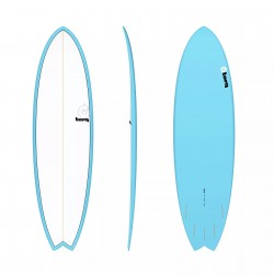 Tabla de surf torq fish tet  6.3 pinline rail blue