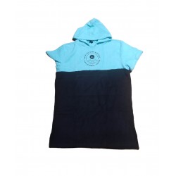 Poncho Watsay bicolor junior black/turquesa