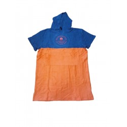 Poncho Watsay bicolor adulto navy/orange