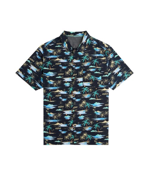 Camisa Vissla Camisa Island Woven Ss blk